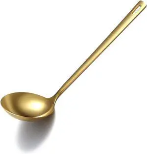Gold Ladle, Berglander Stainless Steel Kitchen Ladle With Titainium Gold Plating, Soup Ladle, Cooking Ladle, Metal Soup Spoon For Cooking, Dishwasher Safe, Easy to Clean Gold Ladle, Berglander Stainless Steel Kitchen Ladle With Titainium Gold Plating, Soup Ladle, Cooking Ladle, Metal Soup Spoon For Cooking, Dishwasher Safe, Easy to Clean