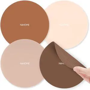 NiHome Silicone Jar Opener Gripper Pads, 6 In for Seniors, Coffee Color,4PC | Textured Back Pattern For Superior Grip, Food-Grade Silicone, Heat-Resistant Multi-Use Kitchen Pad For Jars, Pots, Spoons NiHome Silicone Jar Opener Gripper Pads, 6 In for Seniors, Coffee Color,4PC | Textured Back Pattern For Superior Grip, Food-Grade Silicone, Heat-Resistant Multi-Use Kitchen Pad For Jars, Pots, Spoons