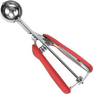 HOMURE H Cookie Scoop 1.5 Tbsp, Cookie Dough Scoop, Size #50/1.5 Tablespoons/ 23 ml, Cookie Scoops For Baking, Red, 18/8 Stainless Steel, Comfortable Grip HOMURE H Cookie Scoop 1.5 Tbsp, Cookie Dough Scoop, Size #50/1.5 Tablespoons/ 23 ml, Cookie Scoops For Baking, Red, 18/8 Stainless Steel, Comfortable Grip
