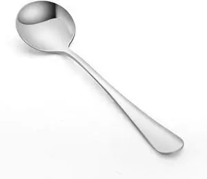 6 Piece Soup Spoon Round Stainless Steel Bouillon Spoons Round Spoons 6.7 inch 6 Piece Soup Spoon Round Stainless Steel Bouillon Spoons Round Spoons 6.7 inch