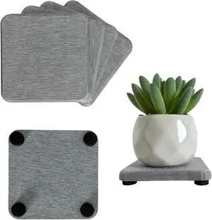 NiuYichee 4PCS Water Absorbent Stone Coasters, Quick-Drying Diatomite Soap Dish, Stone Soap Trays for Kitchen & Bathroom Sink, 3.15 x 3.15in, Grey NiuYichee 4PCS Water Absorbent Stone Coasters, Quick-Drying Diatomite Soap Dish, Stone Soap Trays for Kitchen & Bathroom Sink, 3.15 x 3.15in, Grey
