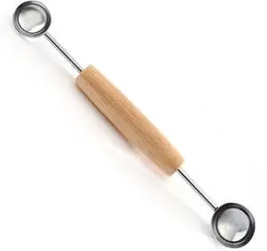 Norpro Double Melon Baller w/Wood Handle, 8 In. Norpro Double Melon Baller w/Wood Handle, 8 In.