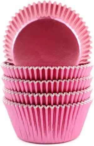 Foil Cupcake Liners Valentine's Day Standard Baking Cups 100 Pcs (Pink) Foil Cupcake Liners Valentine's Day Standard Baking Cups 100 Pcs (Pink)