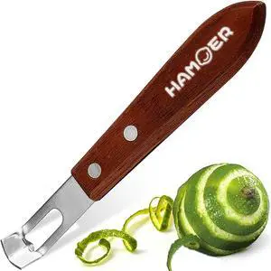 Channel Knife for Cocktails Lemon Citrus Twist Tool Wooden Handle | Home Bars Bartender Gift,V-Shaped Stainless Steel Blade,Carving Tool for Garnishing Channel Knife for Cocktails Lemon Citrus Twist Tool Wooden Handle | Home Bars Bartender Gift,V-Shaped Stainless Steel Blade,Carving Tool for Garnishing