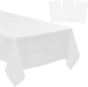 3pcs Christmas Plastic Tablecloths Thanksgiving Plastic Table Cloths Xmas Disposable Table Covers Picnic BBQ Birthday Wedding Party Oil-proof Table Cloth Thin White Rectangle Table Cloths 54 x 108 In 3pcs Christmas Plastic Tablecloths Thanksgiving Plastic Table Cloths Xmas Disposable Table Covers Picnic BBQ Birthday Wedding Party Oil-proof Table Cloth Thin White Rectangle Table Cloths 54 x 108 In