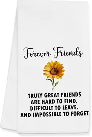 Friends Forever Kitchen Towels Gifts for Women Friends Sister BFF Bestie, Friendship Dishcloths Tea Towels for Kitchen Bathroom Decor (16x24 inches) Friends Forever Kitchen Towels Gifts for Women Friends Sister BFF Bestie, Friendship Dishcloths Tea Towels for Kitchen Bathroom Decor (16x24 inches)