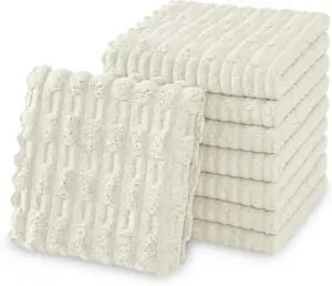 kimteny Microfiber Dish Cloths for Washing Dishes 8 Pack, White | 12 x 12 Inch Absorbent Coral Velvet Dish Rags, Soft Non Scratch Kitchen Dish Cloths for Dishes, Sink and Counter kimteny Microfiber Dish Cloths for Washing Dishes 8 Pack, White | 12 x 12 Inch Absorbent Coral Velvet Dish Rags, Soft Non Scratch Kitchen Dish Cloths for Dishes, Sink and Counter
