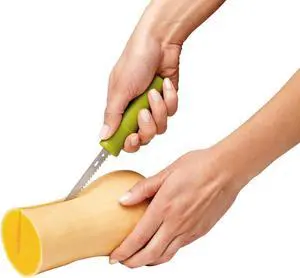 Chef'n Scoop Saw Squash and Melon Tool Combination Serrated Blade and Seed Scoop, Wasabi/Arugula Chef'n Scoop Saw Squash and Melon Tool Combination Serrated Blade and Seed Scoop, Wasabi/Arugula
