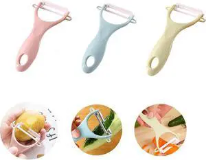 Potato Peelers 3 Pack, Fruit Peelers Potato Peeler, Cucumber, Apple Peelers for kitchen Original Vegetable Peeler-Set of 3 (Ceramic Blade) Potato Peelers 3 Pack, Fruit Peelers Potato Peeler, Cucumber, Apple Peelers for kitchen Original Vegetable Peeler-Set of 3 (Ceramic Blade)