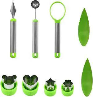 9PCS Fruit Scooper Cutter Shapes Seed Remover Set, Fruit Slicers for Apple Slicer, Avocado Watermelon Cutter, Kiwifruit Scooper, 304 Stainless Steel 9PCS Fruit Scooper Cutter Shapes Seed Remover Set, Fruit Slicers for Apple Slicer, Avocado Watermelon Cutter, Kiwifruit Scooper, 304 Stainless Steel