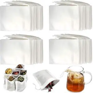 400 PCS Disposable Tea Bags for Loose Leaf Tea-Tea Filter Bags Small Tea Bag with Drawstring, Empty Tea Infuser Sachets for Loose Leaf Tea, Coffee, Spice, Herbs (2.75 x 3.54 inch) 400 PCS Disposable Tea Bags for Loose Leaf Tea-Tea Filter Bags Small Tea Bag with Drawstring, Empty Tea Infuser Sachets for Loose Leaf Tea, Coffee, Spice, Herbs (2.75 x 3.54 inch)