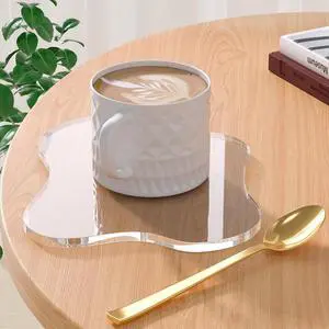 Acrylic Coaster Decorative Plates, Irregular Bar Drink Coaster, Clear Cloud Shape Coffee Cup Coaster, Perfect for Tabletop Protection and Accessories Display.(Clear) Acrylic Coaster Decorative Plates, Irregular Bar Drink Coaster, Clear Cloud Shape Coffee Cup Coaster, Perfect for Tabletop Protection and Accessories Display.(Clear)