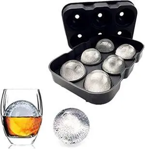 Silicone Round Ice Cube Mold, Round Ice Cube Trays for Freezer with Funnel | - Easy Release Ice Cube Tray Circle Balls for Whiskey Cocktails Bourbon Silicone Round Ice Cube Mold, Round Ice Cube Trays for Freezer with Funnel | - Easy Release Ice Cube Tray Circle Balls for Whiskey Cocktails Bourbon