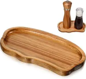 Salt and Pepper Mill Wood Tray Wooden Tray for Kitchen Counter Wooden Trays for Decor Dining Table Protector Charcuterie Boards Acacia Wood Serving Trays Home Decor Salt and Pepper Mill Wood Tray Wooden Tray for Kitchen Counter Wooden Trays for Decor Dining Table Protector Charcuterie Boards Acacia Wood Serving Trays Home Decor