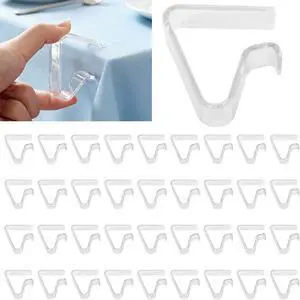 Tecbeauty Clear Tablecloth Clips, 36Pcs Plastic Table Cover Holder Clamps, Large Table Cloth Clips for Outdoor Party Camping Picnic Christmas Wedding, Transparent PS Plastic Material Tecbeauty Clear Tablecloth Clips, 36Pcs Plastic Table Cover Holder Clamps, Large Table Cloth Clips for Outdoor Party Camping Picnic Christmas Wedding, Transparent PS Plastic Material