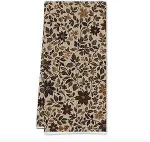 Vintage Boho Floral Kitchen Towels, Retro Brown Botanical Dish Tea Towels, Rustic Cottagecore Flower Plant Decorative Hand Towel for Kitchen Bathroom, 16x24 Inch Vintage Boho Floral Kitchen Towels, Retro Brown Botanical Dish Tea Towels, Rustic Cottagecore Flower Plant Decorative Hand Towel for Kitchen Bathroom, 16x24 Inch