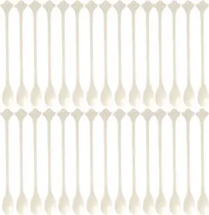 200 Pcs Coffee Cocktail Stirrer Stick Spoon Disposable Plastic Mini Stir Cup Drink Kitchen Dining Coffee Tea Spoon, Utensils Accessories Bar Restaurant 200 Pcs Coffee Cocktail Stirrer Stick Spoon Disposable Plastic Mini Stir Cup Drink Kitchen Dining Coffee Tea Spoon, Utensils Accessories Bar Restaurant