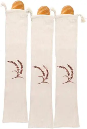 XZJMY Bread Bags for Homemade Bread,Linen Bread Bags,Reusable Breads Bags,Bread Storage for Artisan Bread - Bakery & Baguette (25.2"x5.7") XZJMY Bread Bags for Homemade Bread,Linen Bread Bags,Reusable Breads Bags,Bread Storage for Artisan Bread - Bakery & Baguette (25.2"x5.7")