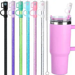 12 Pack Replacement Glitter Straws and Covers for 40 oz Stanley Adventure Travel Tumbler Cup, Reusable Glitter Straws with Cleaning Brush, Compatible with 40oz 30oz 20oz 14oz Stanley Water Jug, 12inch 12 Pack Replacement Glitter Straws and Covers for 40 oz Stanley Adventure Travel Tumbler Cup, Reusable Glitter Straws with Cleaning Brush, Compatible with 40oz 30oz 20oz 14oz Stanley Water Jug, 12inch