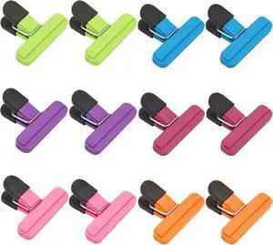 OWLKELA 12 Pcs Chip Clips,3 inch x 2.5 inch, Multicolor | Heavy Duty Seal Grip, Plastic Bag Clips, Ideal for Kitchen, Pantry, Home & Party Storagea OWLKELA 12 Pcs Chip Clips,3 inch x 2.5 inch, Multicolor | Heavy Duty Seal Grip, Plastic Bag Clips, Ideal for Kitchen, Pantry, Home & Party Storagea
