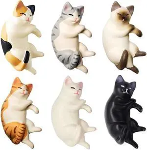 Cat Refrigerator Magnets, 6 Lying Cat Fridge Magnets Cute, Mini Kawaii Decorative Magnet for Home Kitchen with Strong Magnetic, Funny/Novelty Chubby Kitten Refrigerator Magnets Cat Refrigerator Magnets, 6 Lying Cat Fridge Magnets Cute, Mini Kawaii Decorative Magnet for Home Kitchen with Strong Magnetic, Funny/Novelty Chubby Kitten Refrigerator Magnets