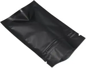 FERENLI 100 Pcs 2.8x3.9 inch Zipper Lock Mylar Bags for Food Storage | Black, Aluminum Foil, Flat, Heat Sealable, Resealable Zipper Lock, for Coffee Candy Food Packaging, Small Business Supplies FERENLI 100 Pcs 2.8x3.9 inch Zipper Lock Mylar Bags for Food Storage | Black, Aluminum Foil, Flat, Heat Sealable, Resealable Zipper Lock, for Coffee Candy Food Packaging, Small Business Supplies