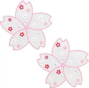 2 PCS Drink Coasters, Cute Coaster for Desk, Heat Resistant Anti-Slip PVC Cup Mat Sakura Cherry Blossom Decor (2 Pink) 2 PCS Drink Coasters, Cute Coaster for Desk, Heat Resistant Anti-Slip PVC Cup Mat Sakura Cherry Blossom Decor (2 Pink)