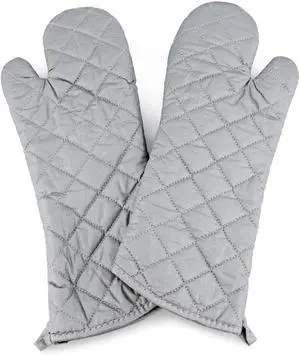 YUANQIAN 17 Inch Extra Long Oven Mitts Heat Resistant Cotton Lining Oven Thick Gloves Kitchen Food Service Mittens for Pot Holders Cooking Baking BBQ, up to 482f (Silver, 17inch) YUANQIAN 17 Inch Extra Long Oven Mitts Heat Resistant Cotton Lining Oven Thick Gloves Kitchen Food Service Mittens for Pot Holders Cooking Baking BBQ, up to 482f (Silver, 17inch)