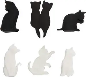 6Pcs Black and White Heat-Resistant Silicone Tea Bag Clips, Cartoon Cat-Shaped Reusable Holders for Bags Drink Markers Food, Tea Accessories, Tea Bag Coasters 6Pcs Black and White Heat-Resistant Silicone Tea Bag Clips, Cartoon Cat-Shaped Reusable Holders for Bags Drink Markers Food, Tea Accessories, Tea Bag Coasters