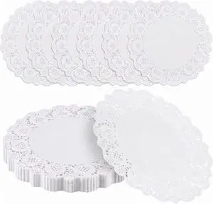 150 Pcs White Lace Paper Doilies - 10 In/26cm Round Disposable Placemats 150 Pcs White Lace Paper Doilies - 10 In/26cm Round Disposable Placemats