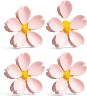4-Piece Pink Cherry Blossom Cute Bag Clip Set,Decorative Magnetic Fridge Magnets, 4 Sets of 20 Fun Food Sealing Clips 4-Piece Pink Cherry Blossom Cute Bag Clip Set,Decorative Magnetic Fridge Magnets, 4 Sets of 20 Fun Food Sealing Clips