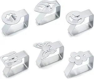 6 Pack Tablecloth Clips Clamps Stainless Steel Table Clips Thickened Strong Tablecloth Holders Covers for Outdoor and Indoor 6 Pack Tablecloth Clips Clamps Stainless Steel Table Clips Thickened Strong Tablecloth Holders Covers for Outdoor and Indoor