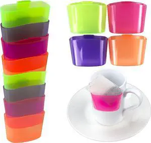 Iconikal 12-Pack Hook on Mug Plastic Tea Bag Holder Set Iconikal 12-Pack Hook on Mug Plastic Tea Bag Holder Set