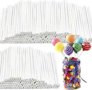 500 Pcs 4-Inch White Lollipop Sticks,Cake Pops Sticks,Paper Treat Sticks Sucker Stick for Cake Toppers,Dessert,Chocolate,Cookie,Candy(3mm) 500 Pcs 4-Inch White Lollipop Sticks,Cake Pops Sticks,Paper Treat Sticks Sucker Stick for Cake Toppers,Dessert,Chocolate,Cookie,Candy(3mm)