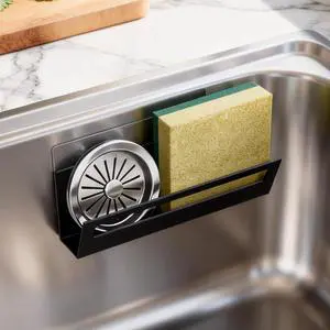 Epicano Sponge Holder for Kitchen Sink | with Suction Cups & Adhesive Hook, Rustproof, Space-Saving Wall Hanging, Stainless Steel, For Sponge, Dish Cloth, Brush Epicano Sponge Holder for Kitchen Sink | with Suction Cups & Adhesive Hook, Rustproof, Space-Saving Wall Hanging, Stainless Steel, For Sponge, Dish Cloth, Brush
