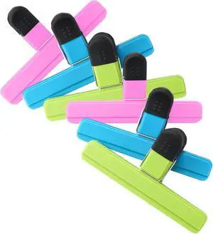 6 Pack Heavy Duty Bag Clip - Large Food Storage Clips for Chips, Snacks, Seal Bags - Durable Plastic Sealing Clips for Home, Office (3.5 x 6 Inch) 6 Pack Heavy Duty Bag Clip - Large Food Storage Clips for Chips, Snacks, Seal Bags - Durable Plastic Sealing Clips for Home, Office (3.5 x 6 Inch)