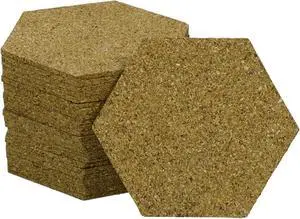 Iconikal Hexagon Cork Coasters, 1/8-Inch Thick, 24-Count Iconikal Hexagon Cork Coasters, 1/8-Inch Thick, 24-Count