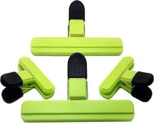 Bag Sealing Clips, Food Clips Bag Sealing Clips, Keeping Clamp Sealer For Kitchen Storage, Snack, Bread, Chip Bags 4pcs (Green) Bag Sealing Clips, Food Clips Bag Sealing Clips, Keeping Clamp Sealer For Kitchen Storage, Snack, Bread, Chip Bags 4pcs (Green)