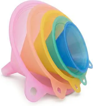 Plastic Kitchen Funnel Set of 5, Round Food Funnels for Kitchen Use, Multifunctional Funnels for Filling Bottles Canning Oil Funnel for Cooking, Lab and Automotive Use Plastic Kitchen Funnel Set of 5, Round Food Funnels for Kitchen Use, Multifunctional Funnels for Filling Bottles Canning Oil Funnel for Cooking, Lab and Automotive Use