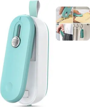 ODSD 2 in 1 Mini Bag Sealer - Heat Seal and Cutter with Lanyard, Portable Handheld Chip Bag Sealer for Snacks, Candies, Plastic Food Storage (Batteries Included) ODSD 2 in 1 Mini Bag Sealer - Heat Seal and Cutter with Lanyard, Portable Handheld Chip Bag Sealer for Snacks, Candies, Plastic Food Storage (Batteries Included)