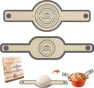 Sharmila 2Pc Silicone Bread Sling for Dutch Oven Sourdough Baking Tools | 2Pc Bread Sling for Dutch Oven | Silicone Sourdough Baking Supplies | Oval & Round | Long Handles | 500°F | Dishwasher Safe Sharmila 2Pc Silicone Bread Sling for Dutch Oven Sourdough Baking Tools | 2Pc Bread Sling for Dutch Oven | Silicone Sourdough Baking Supplies | Oval & Round | Long Handles | 500°F | Dishwasher Safe