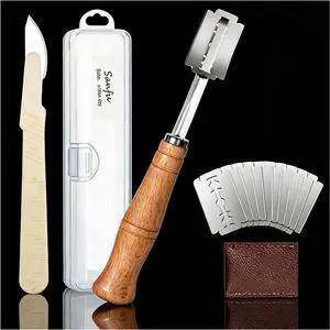 Bread Lame Dough Scoring Tool with Case | Professional-Grade, Baguette & Sourdough Scoring Tool with 10 Razor Blades, Essential Baking Supply Bread Lame Dough Scoring Tool with Case | Professional-Grade, Baguette & Sourdough Scoring Tool with 10 Razor Blades, Essential Baking Supply