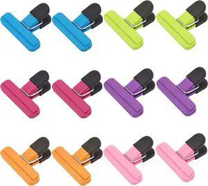 12 Pack Chip Clips, Plastic Heavy Duty Seal Grips, 3 x 2.5 Inch | Snack Bag Clip, Food Clips, Heavy Duty Sealing for Food Storage, Ideal for Home, Office, Kitchen, Pantry, Travel, and Party 12 Pack Chip Clips, Plastic Heavy Duty Seal Grips, 3 x 2.5 Inch | Snack Bag Clip, Food Clips, Heavy Duty Sealing for Food Storage, Ideal for Home, Office, Kitchen, Pantry, Travel, and Party