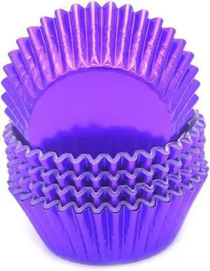 Standard Purple Foil Cupcake Liners Muffin Baking Cups for Party and More, 100-Count Standard Purple Foil Cupcake Liners Muffin Baking Cups for Party and More, 100-Count