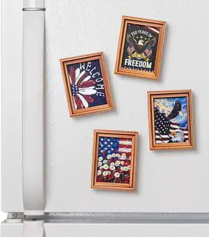 Patriotic 4th of July Wooden Fridge Magnets,250th Anniversary American,Refrigerator Metal Door Mailbox Locker Independence Day Decorative Wood Magnets for Kitchen,Office,Memorial Day Home Decor 4PCS Patriotic 4th of July Wooden Fridge Magnets,250th Anniversary American,Refrigerator Metal Door Mailbox Locker Independence Day Decorative Wood Magnets for Kitchen,Office,Memorial Day Home Decor 4PCS