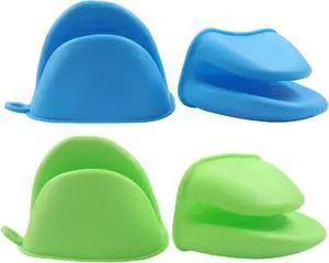 4 PCS Silicone Oven Mitts, Blue, Green | Heat Resistant, Mini Silicone Gloves Cooking Pinch Mitts, Thickened Potholders, For Kitchen Cooking & Baking 4 PCS Silicone Oven Mitts, Blue, Green | Heat Resistant, Mini Silicone Gloves Cooking Pinch Mitts, Thickened Potholders, For Kitchen Cooking & Baking