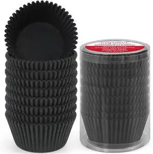 Standard Black Cupcake Liners for Baking 200 Counts - Caperci Greaseproof Muffin Baking Cups for Wedding Birthday Party Baby Shower Festivals (Black) Standard Black Cupcake Liners for Baking 200 Counts - Caperci Greaseproof Muffin Baking Cups for Wedding Birthday Party Baby Shower Festivals (Black)