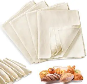 4Pcs Tea Towels for Baking Sourdough, 17.7 x 29.5 Inches | Reusable Large Cotton Bread Towels and Proofing Cloths for Baguettes, Loaves, Pastry Dough and Homemade Bread 4Pcs Tea Towels for Baking Sourdough, 17.7 x 29.5 Inches | Reusable Large Cotton Bread Towels and Proofing Cloths for Baguettes, Loaves, Pastry Dough and Homemade Bread