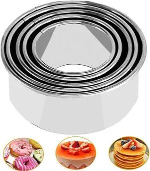 5Pcs Cookie Cutters - Stainless Steel Biscuit Cutters/Dumpling Cutters/Cake Pastry Cutters/Cake Cookie Scone Cutters Molds stamps for Cooking Baking (Round Edge, 5Pcs) 5Pcs Cookie Cutters - Stainless Steel Biscuit Cutters/Dumpling Cutters/Cake Pastry Cutters/Cake Cookie Scone Cutters Molds stamps for Cooking Baking (Round Edge, 5Pcs)