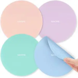 NiHome Silicone Jar Opener Gripper Pads, 6 In for Seniors, Macaron, 4 Pack | Textured Back Pattern For Superior Grip, Food-Grade Silicone, Heat-Resistant Multi-Use Kitchen Pad For Jars, Pots, Spoons NiHome Silicone Jar Opener Gripper Pads, 6 In for Seniors, Macaron, 4 Pack | Textured Back Pattern For Superior Grip, Food-Grade Silicone, Heat-Resistant Multi-Use Kitchen Pad For Jars, Pots, Spoons